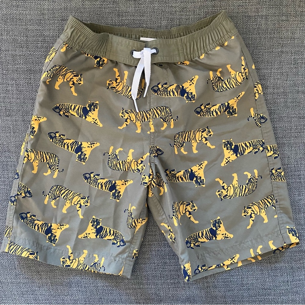 Hannah Anderson boys swim trunks - tiger print